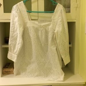 Annie Griffin white blouse